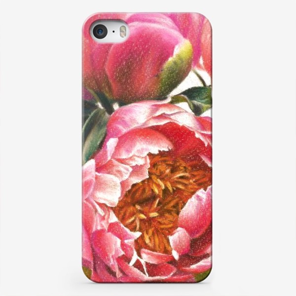 Чехол iPhone «розовые пионы»