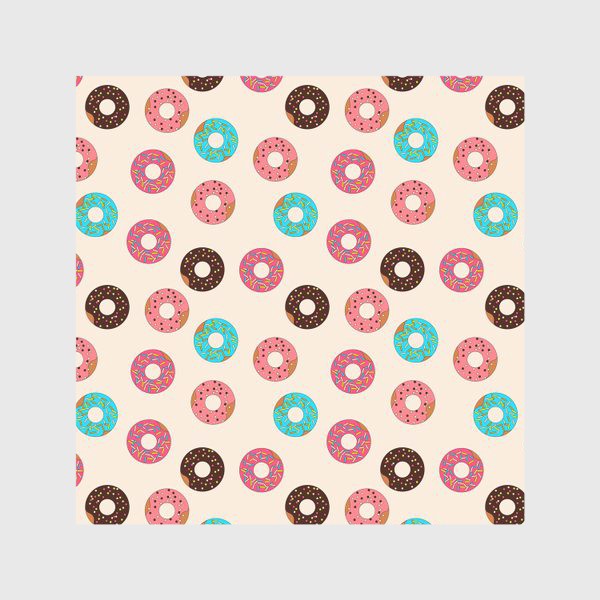 Скатерть «Пончики на розовом фоне»