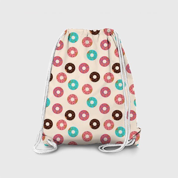 Рюкзак «Пончики на розовом фоне»