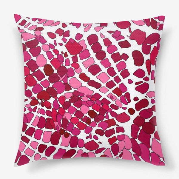 Подушка «Розовый абстрактный узор»