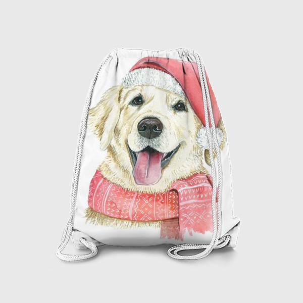 Рюкзак «Лабрадор Новогодний пес»