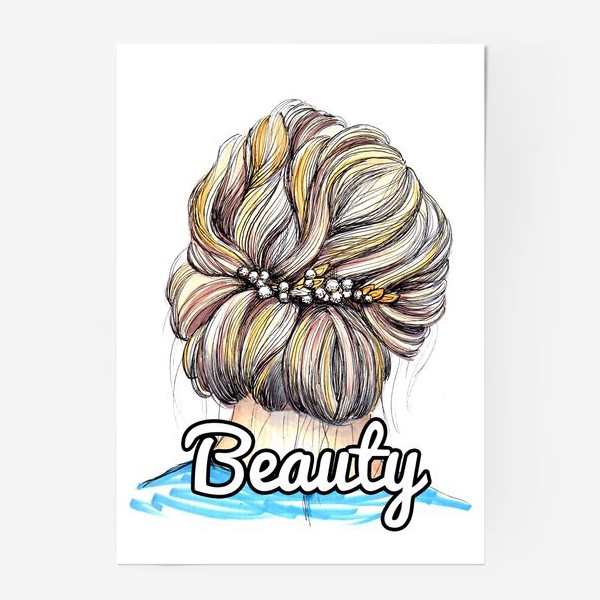 Постер «Девушка. Волосы, прическа. Красота»