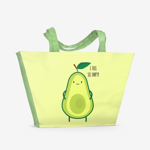 Пляжная сумка «Грустный авокадо»