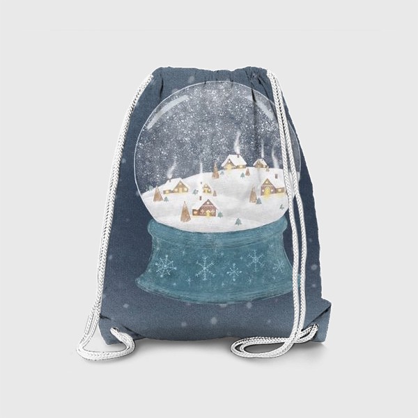 Рюкзак «Снежный шар с пряничными домиками»