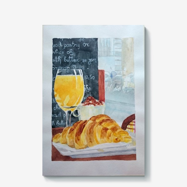 Холст «Париж, Завтрак. Круассаны»