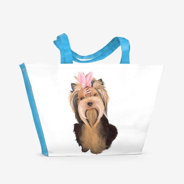 Пляжная сумка «Собака йоркширский терьер»
