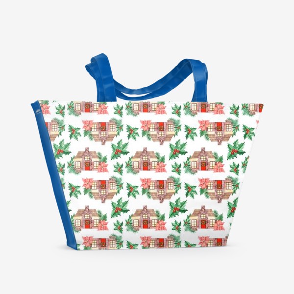 Пляжная сумка «Рождественские домики»