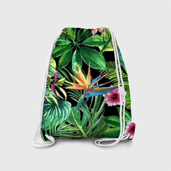 Рюкзак «экзотические листья и цветы»