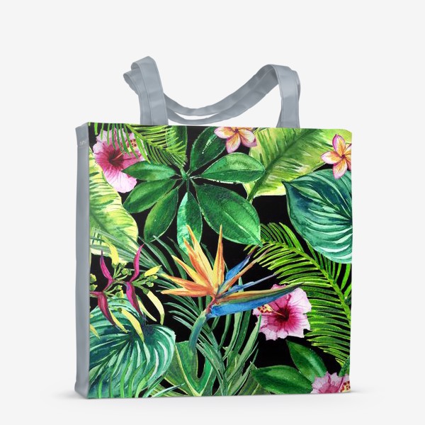 Сумка-шоппер «экзотические листья и цветы»