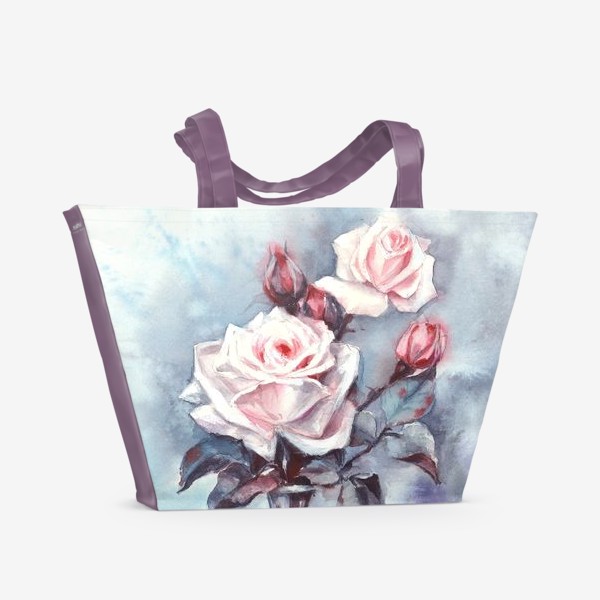 Пляжная сумка «Зимние розы»