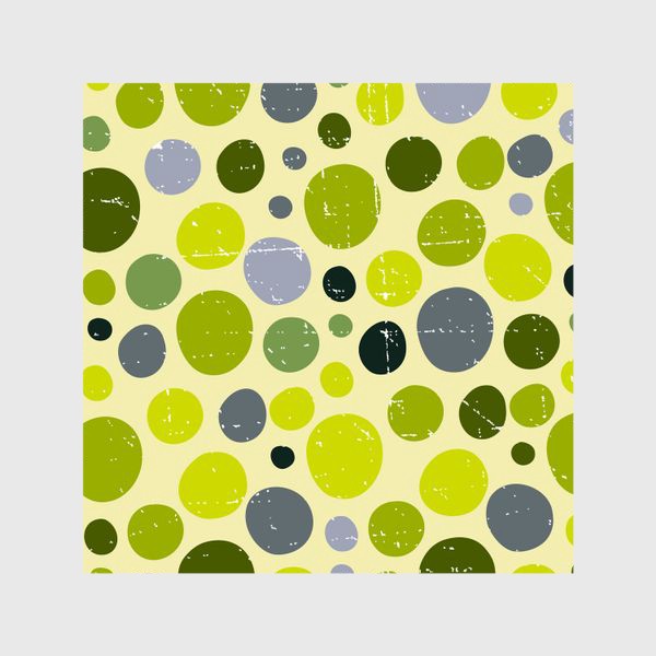 Шторы &laquo;Круги, зеленый горох с текстурой, абстракция, иллюстрация&raquo;