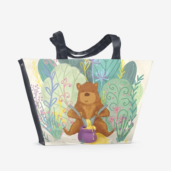 Пляжная сумка «Мишка в лесу»