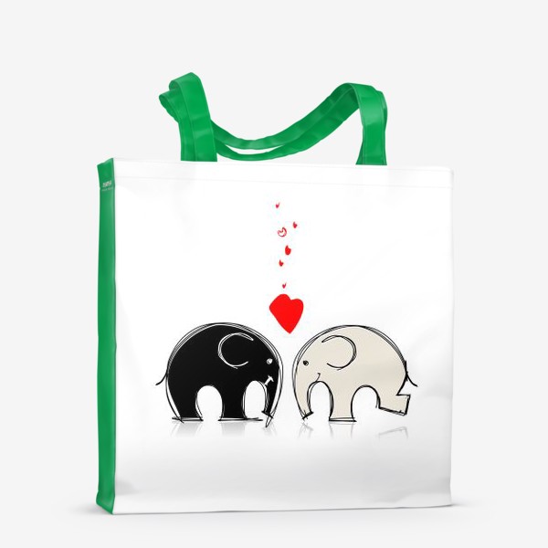 Сумка-шоппер &laquo;Elephants in love&raquo;