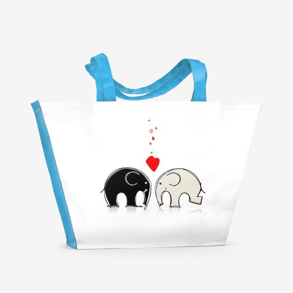 Пляжная сумка «Elephants in love»