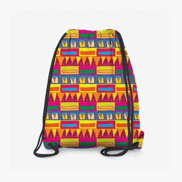 Рюкзак «Паттерн с яркими геометрическим узором в африканском стиле»