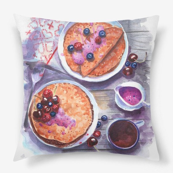 Подушка «Блинчики с ягодами и йогуртом»