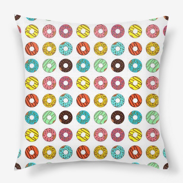 Подушка «Разноцветные пончики»
