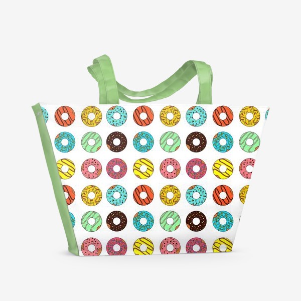 Пляжная сумка «Разноцветные пончики»