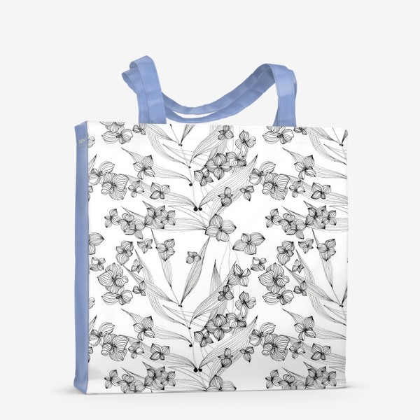 Сумка-шоппер «Листья и цветы гортензии»