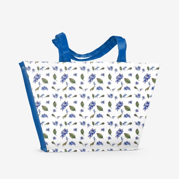 Пляжная сумка «Голубая гортензия мелкая»