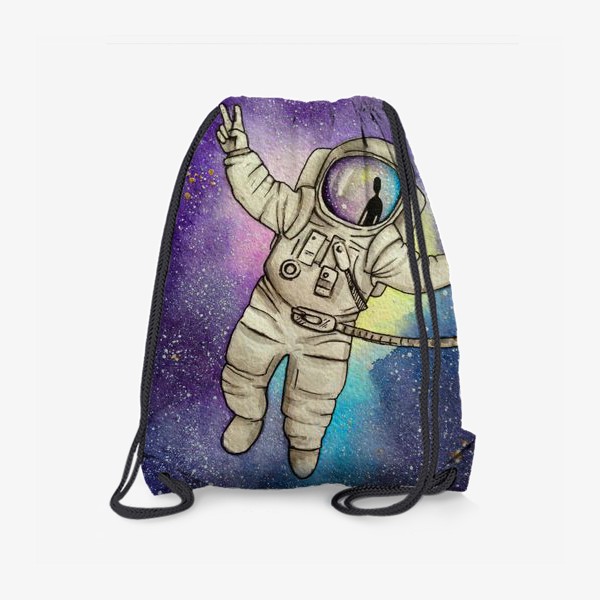 Рюкзак «Космонавт в открытом космосе и инопланетянин»