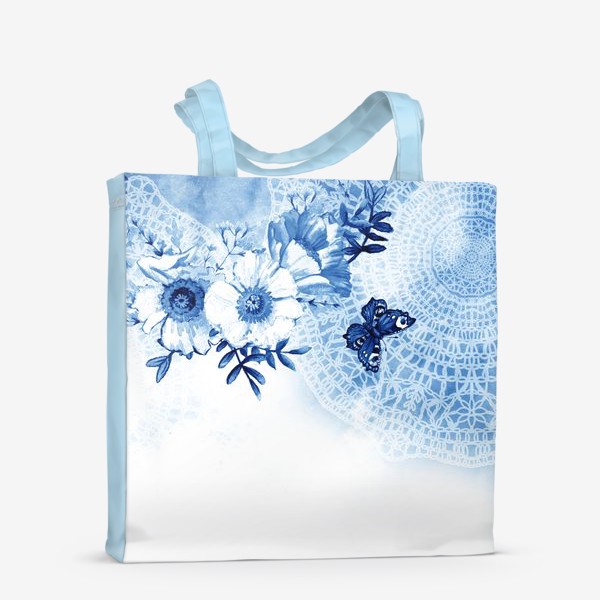 Сумка-шоппер «Зимние кружевные цветы»