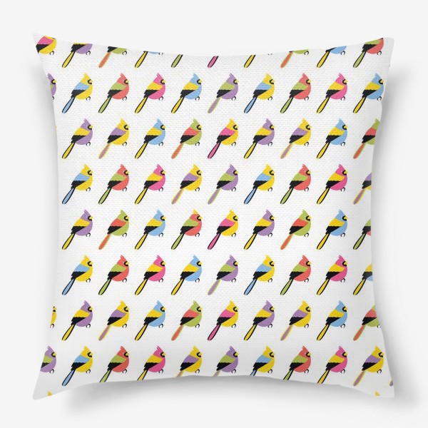 Подушка «Разноцветные птички»