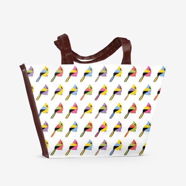 Пляжная сумка &laquo;Разноцветные птички&raquo;