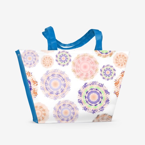 Пляжная сумка &laquo;Абстрактные разноцветные круги&raquo;
