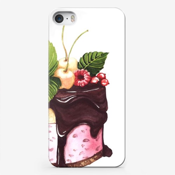 Чехол iPhone «Акварельный тортик.»