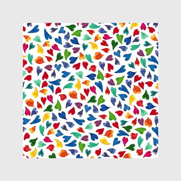 Шторы «Colorful hearts pattern»