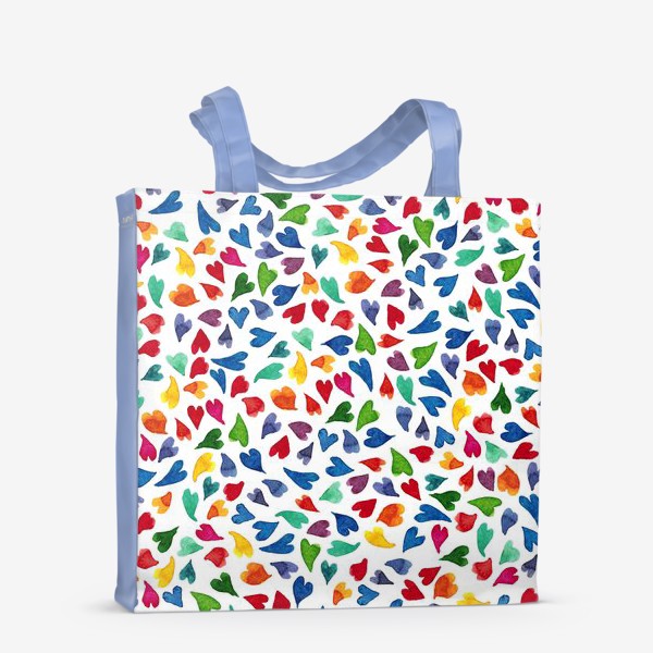 Сумка-шоппер «Colorful hearts pattern»