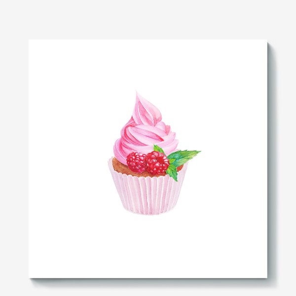 Холст «raspberry cupcake»