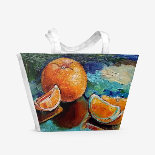 Пляжная сумка «Новогодние апельсины»
