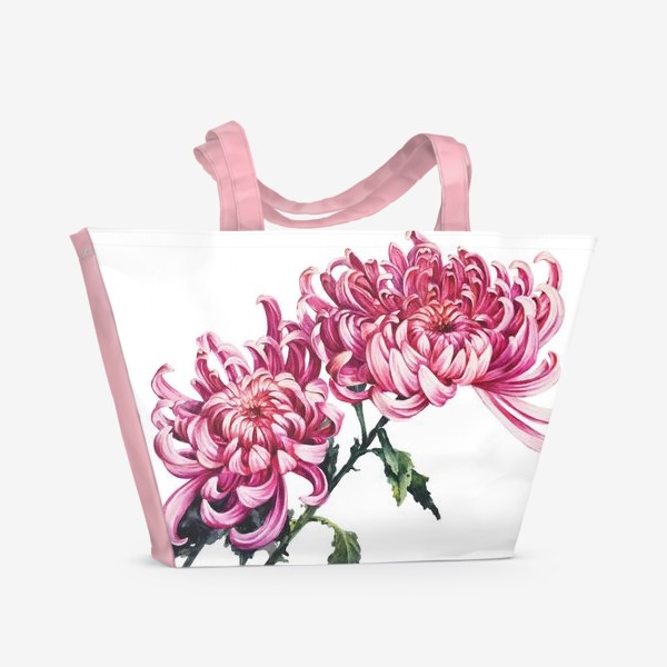 Пляжная сумка «Хризантемы. Пара»