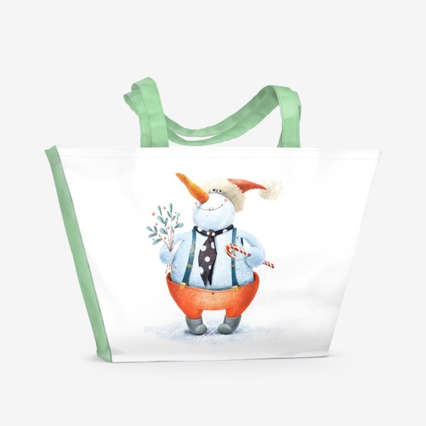 Пляжная сумка «Снеговик»