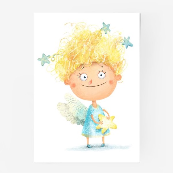 Постер «Ангелочек со звёздами»