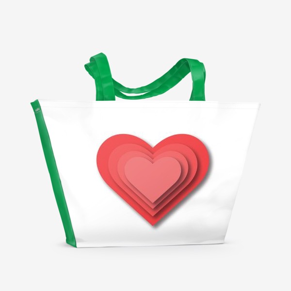 Пляжная сумка «Любовь. Сердце. День Святого Валентина»