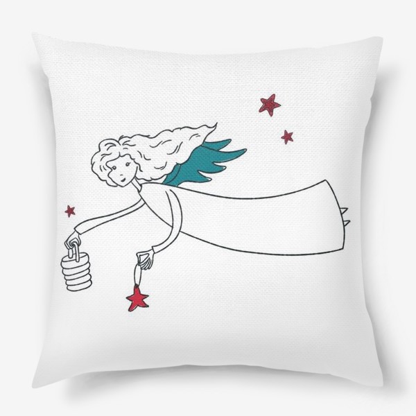 Подушка «Ангел со звездами»