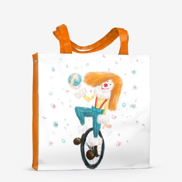 Сумка-шоппер «Клоун на велосипеде»