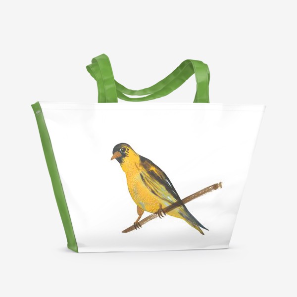Пляжная сумка «Птица Чиж»