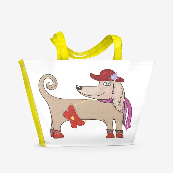 Пляжная сумка «Собачка-модница»
