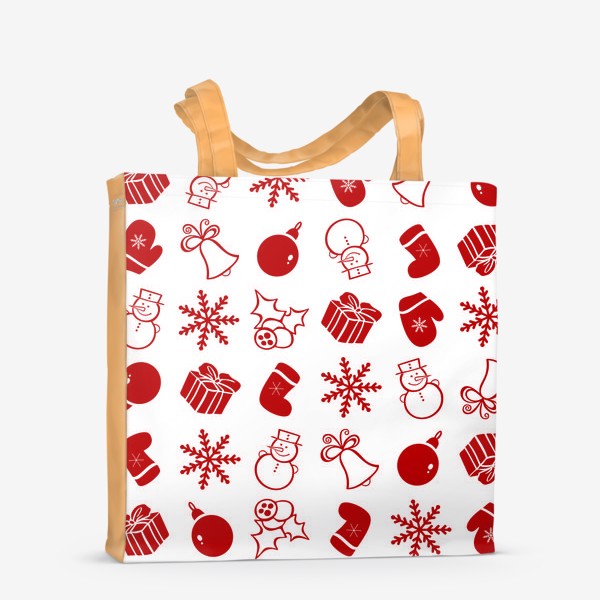 Сумка-шоппер &laquo;Новый Год. Подарок. Снеговик, снежинка&raquo;
