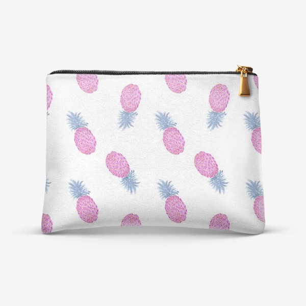 Косметичка «Pink Pineapple Watercolor Pattern»