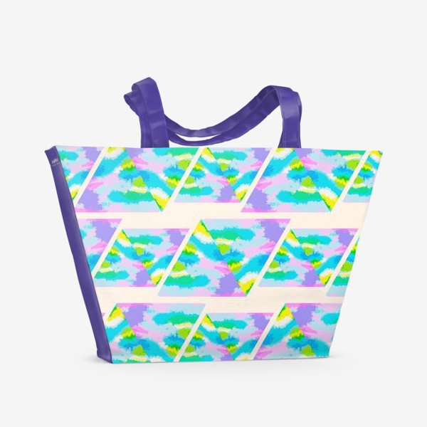 Пляжная сумка «Акварельная геометрия»