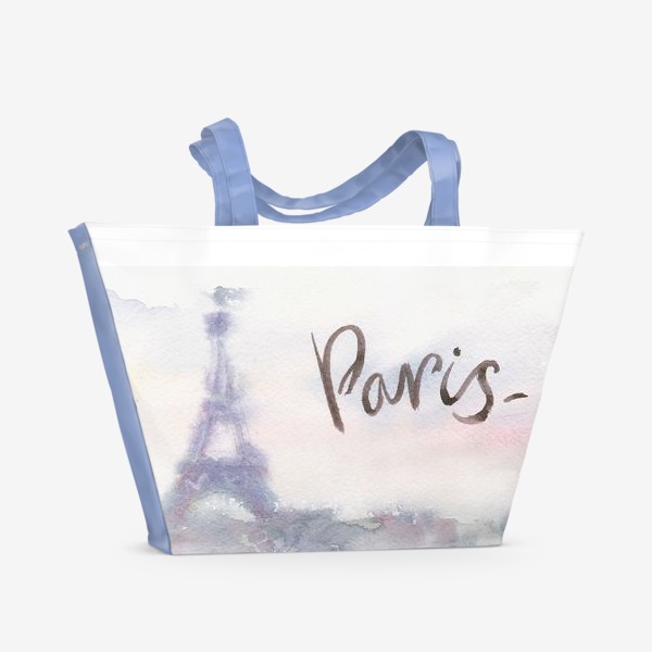 Пляжная сумка «Кофе с круассаном в Париже»