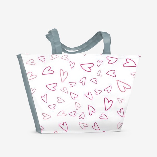 Пляжная сумка «White love pattern»