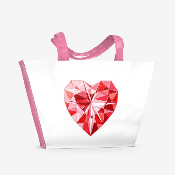 Пляжная сумка «Красное Сердце»