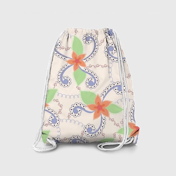 Рюкзак «Абстрактные винтажные цветы»