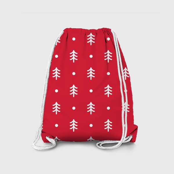 Рюкзак «Новогодний паттерн с минималистичными ёлочками»